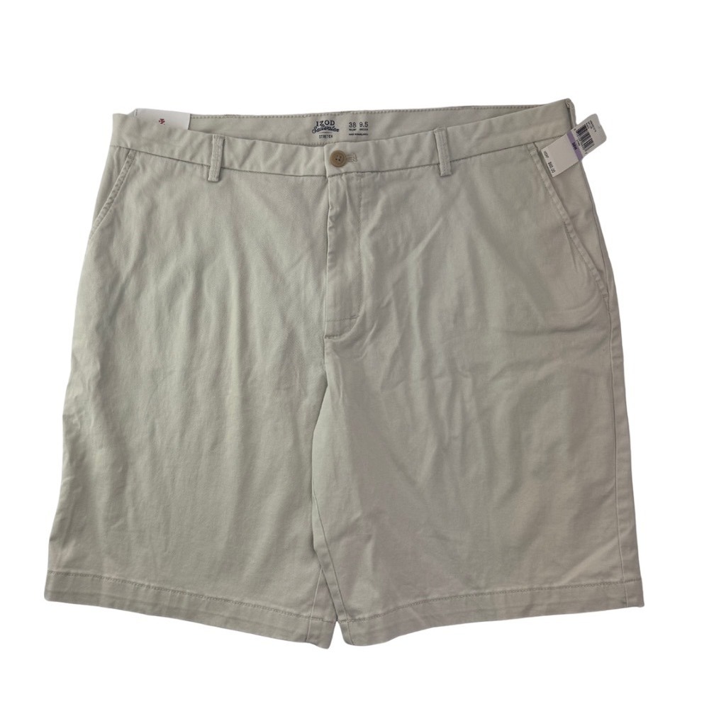 IZOD Saltwater Stretch Shorts in Stone - Men's 38 - 541126